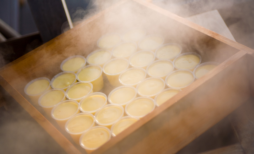 地獄蒸しプリン